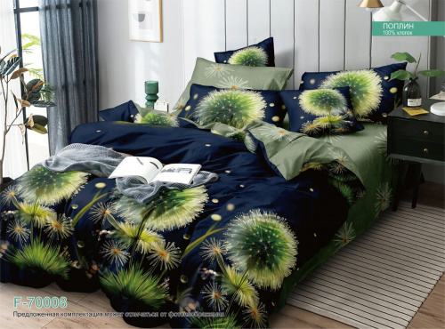 КПБ Поплин на резинке Арт. F-70008