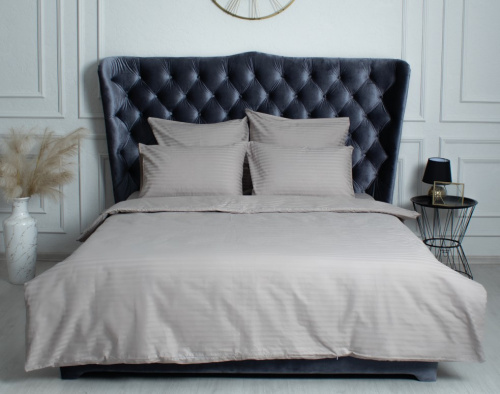 КПБ СТРАЙП-Сатин Винтаж 140гр 100% хлопок на резинке